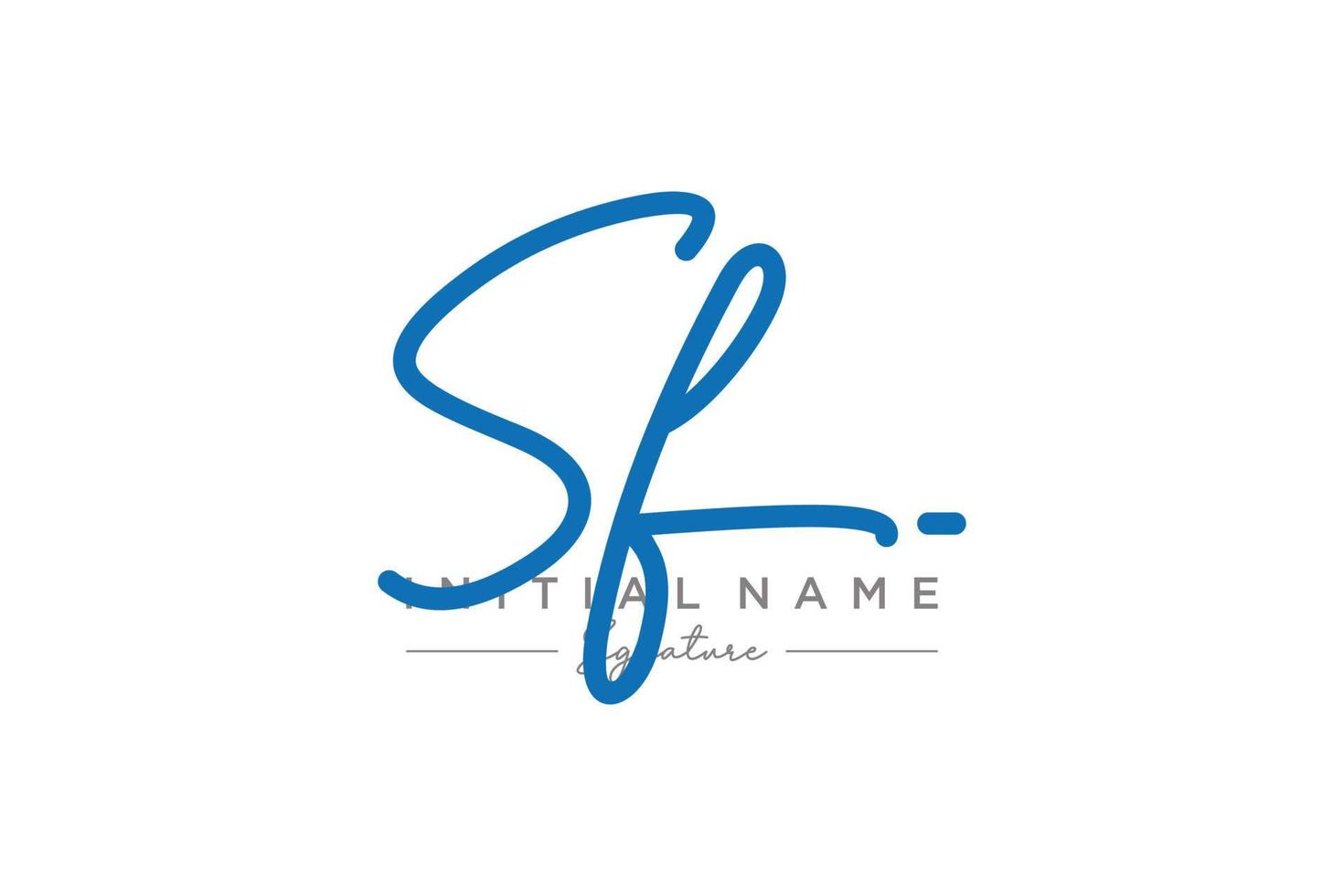 iniziale sf firma logo modello vettore. mano disegnato calligrafia lettering vettore illustrazione.