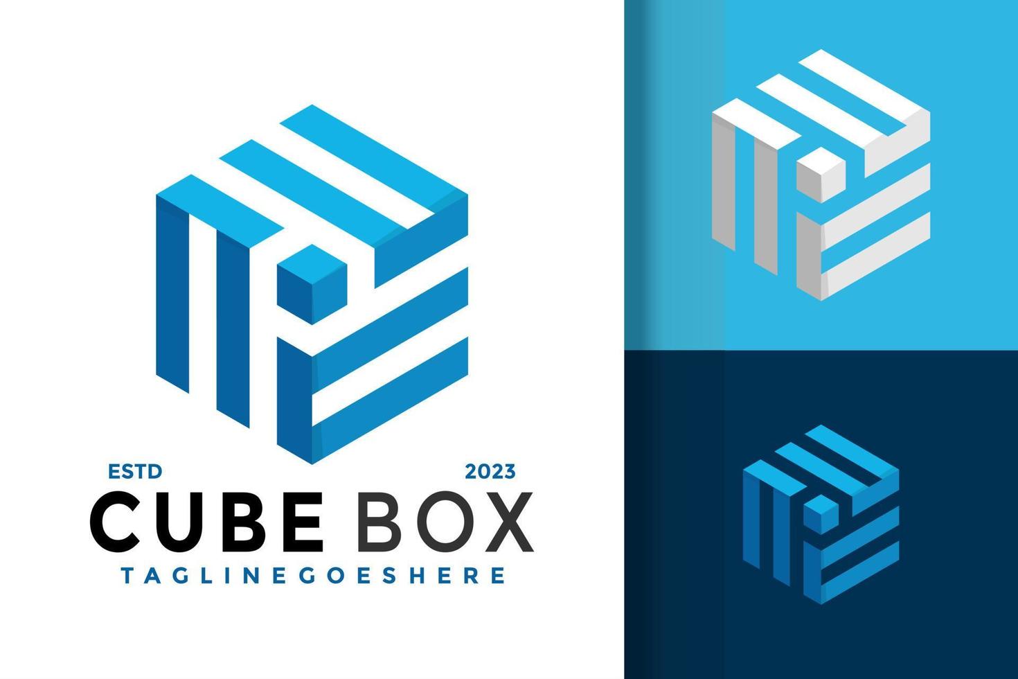 lettera c cubo scatola logo loghi design elemento azione vettore illustrazione modello