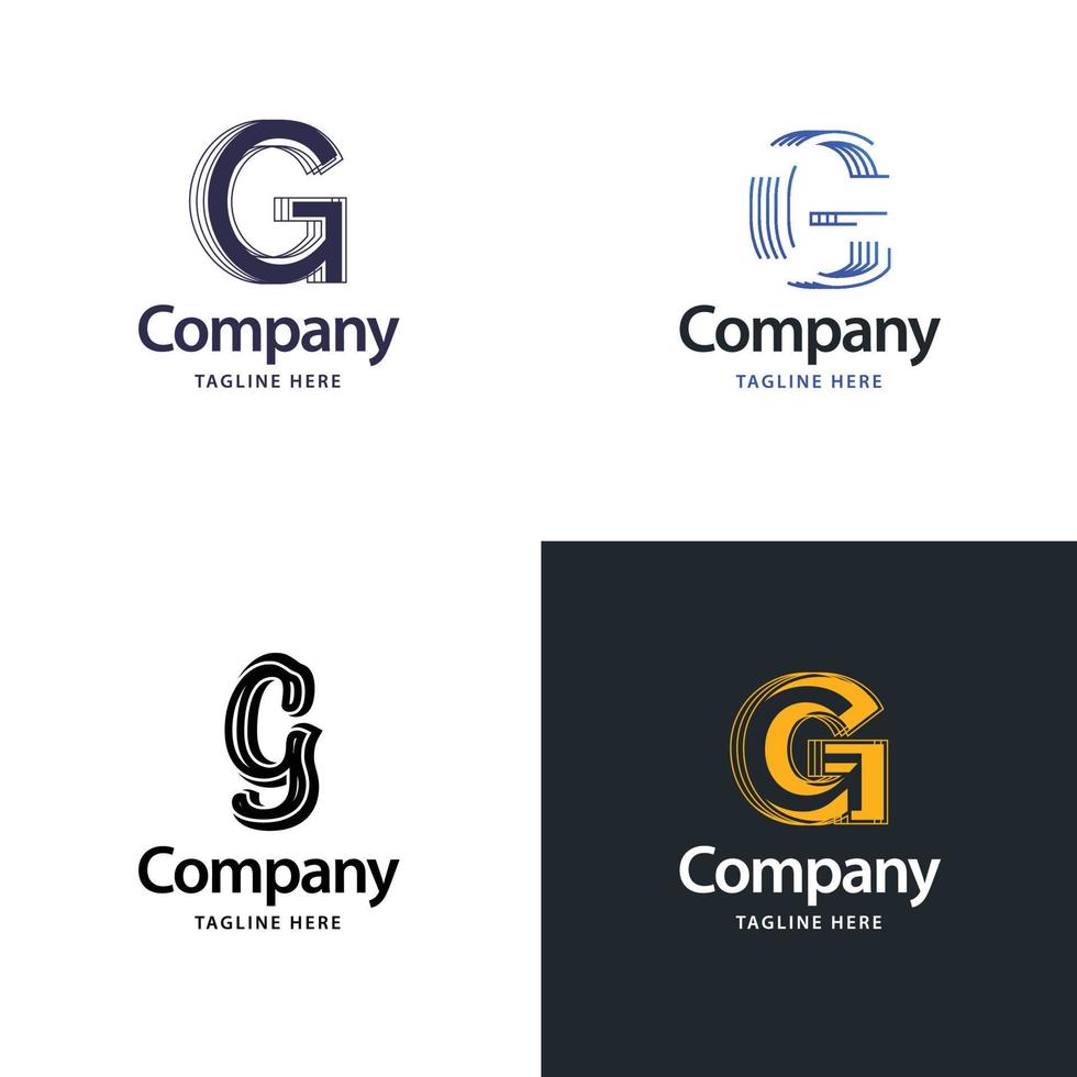 lettera g grande logo imballare design creativo moderno loghi design per il tuo attività commerciale vettore