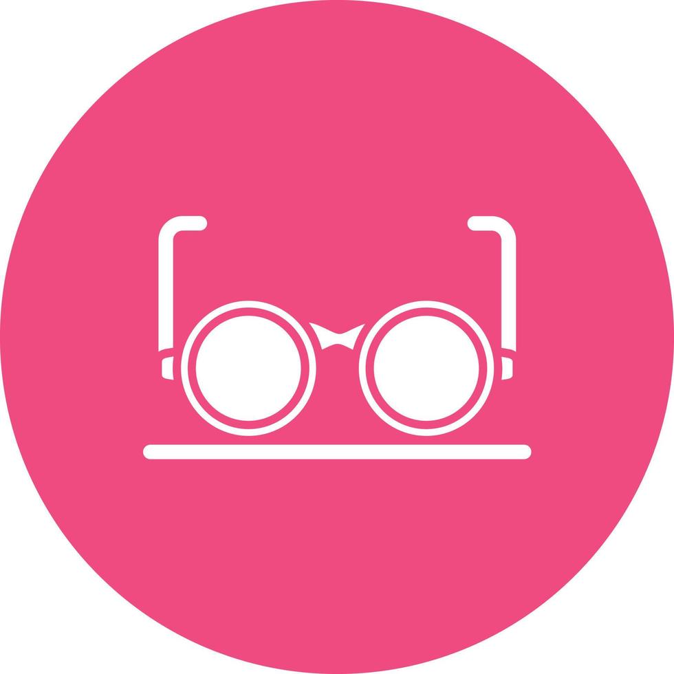 icona di sfondo cerchio glifo occhiali vettore