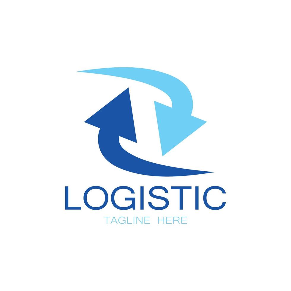 la logistica logo icona illustrazione vettore design distribuzione simbolo consegna di merce economia finanza