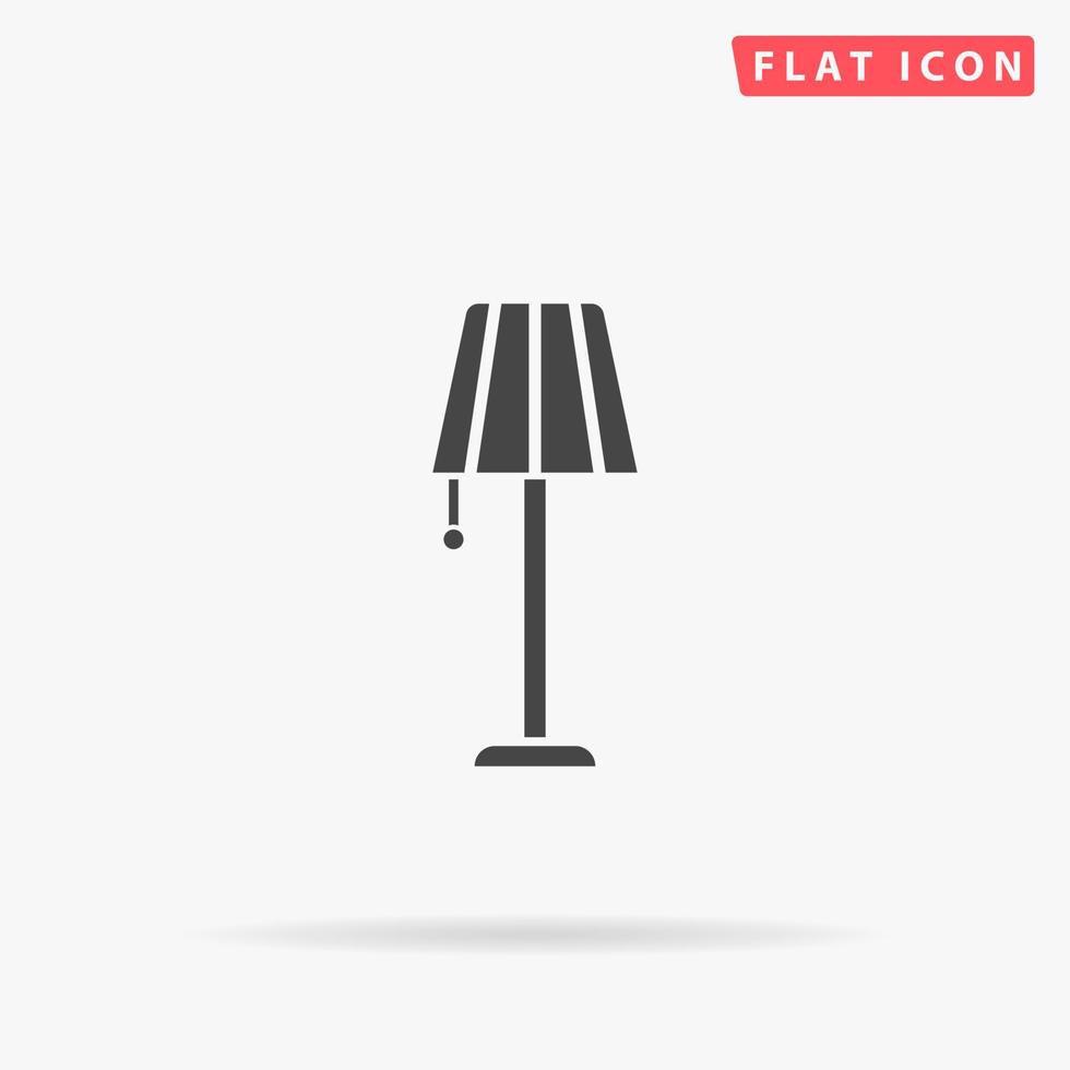 pavimento lampada piatto vettore icona. mano disegnato stile design illustrazioni.