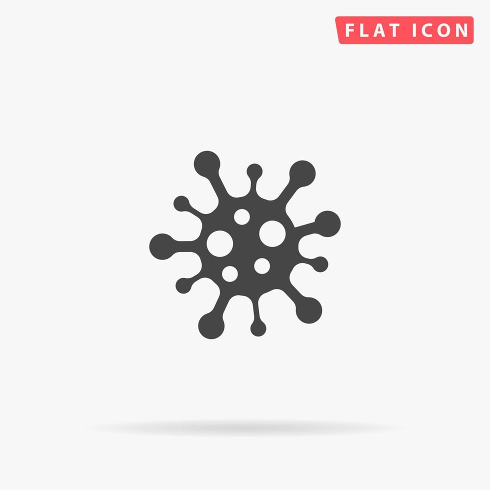 coronavirus batteri cellula piatto vettore icona. mano disegnato stile design illustrazioni.