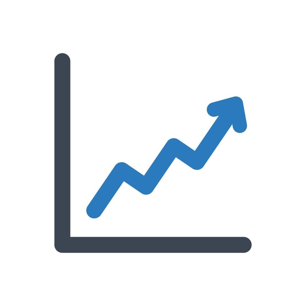 grafico icona - vettore illustrazione . grafico, grafico, diagramma, crescita, aumento, profitto, scorta, analisi, analisi, salita, i saldi, rapporto, statistiche, attività commerciale, linea, schema, icone .