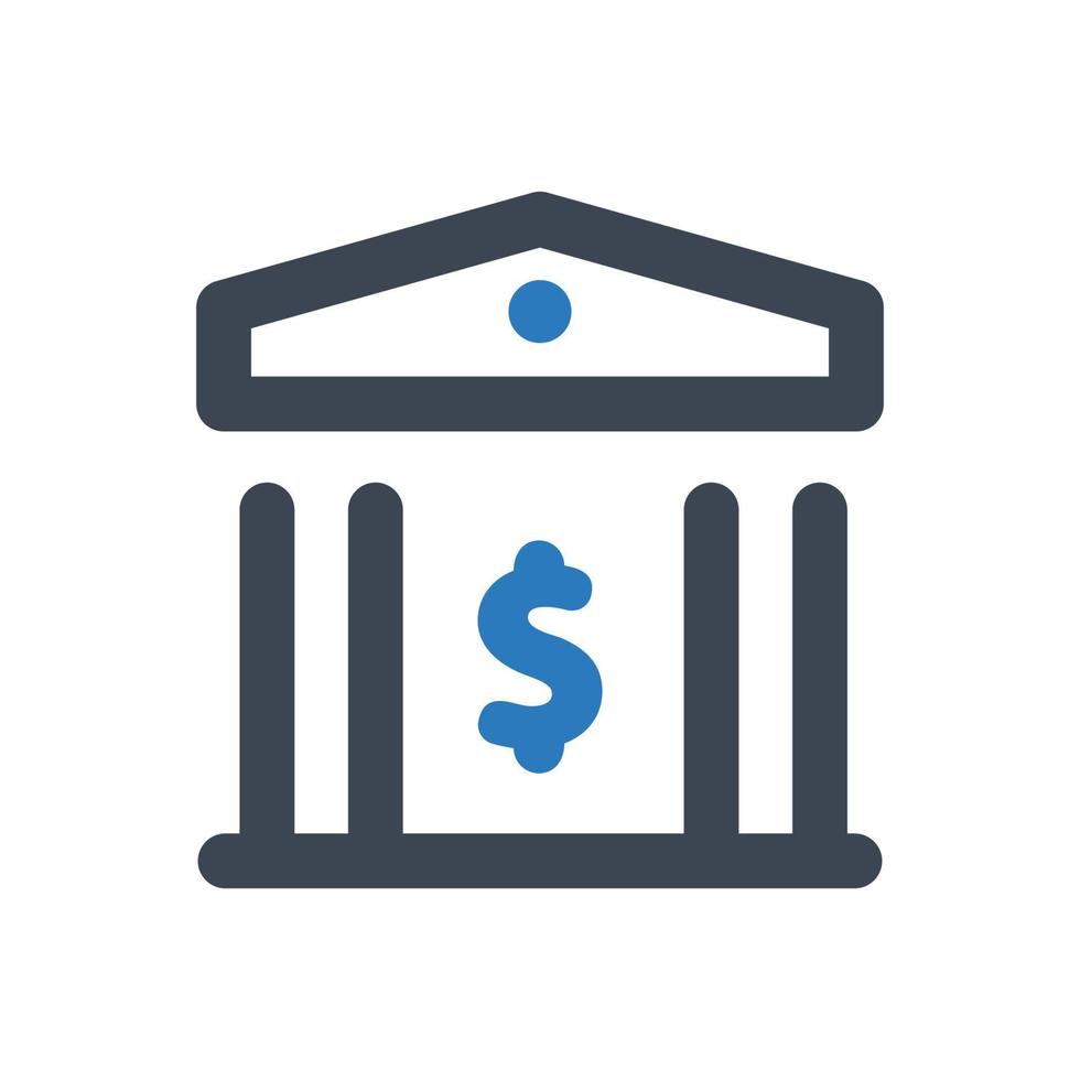 banca icona - vettore illustrazione . banca, finanza, i soldi, depositare, risparmio, bancario, costruzione, linea, schema, icone .
