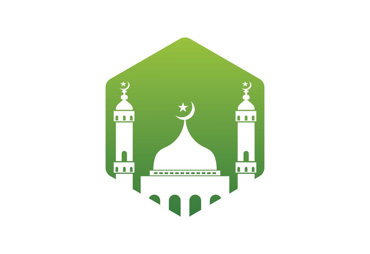 moschea logo disegno, islamico logo modello, vettore illustrazione