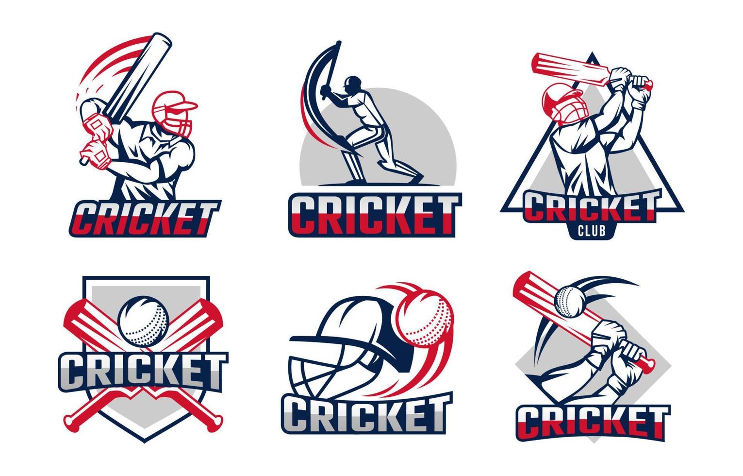 cricket sport logo vettore