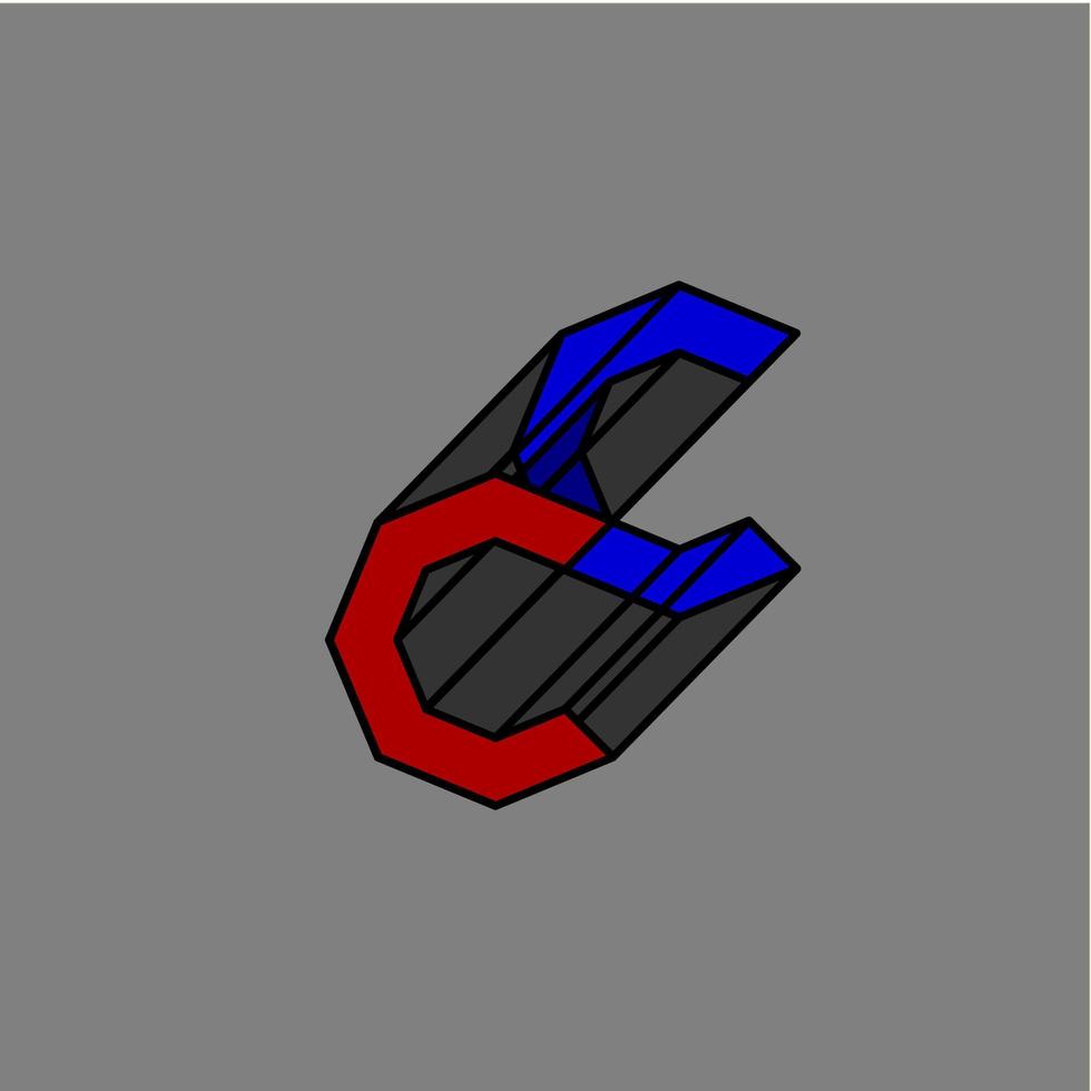 lettera c icona logo con alcuni elemento vettore design modello