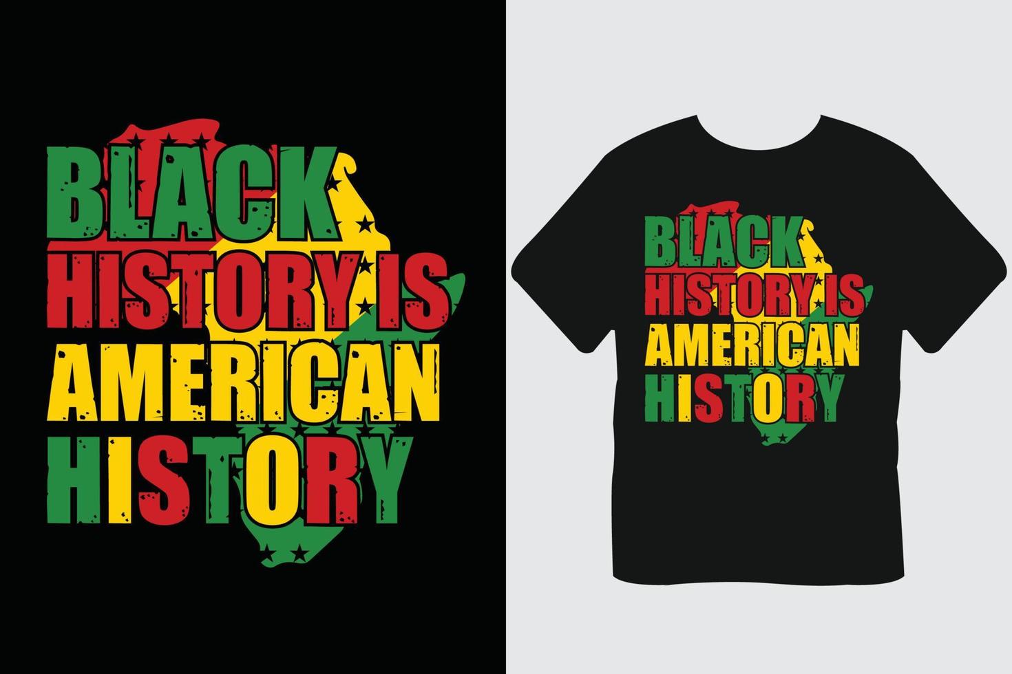 nero storia è americano storia nero storia mese maglietta design vettore