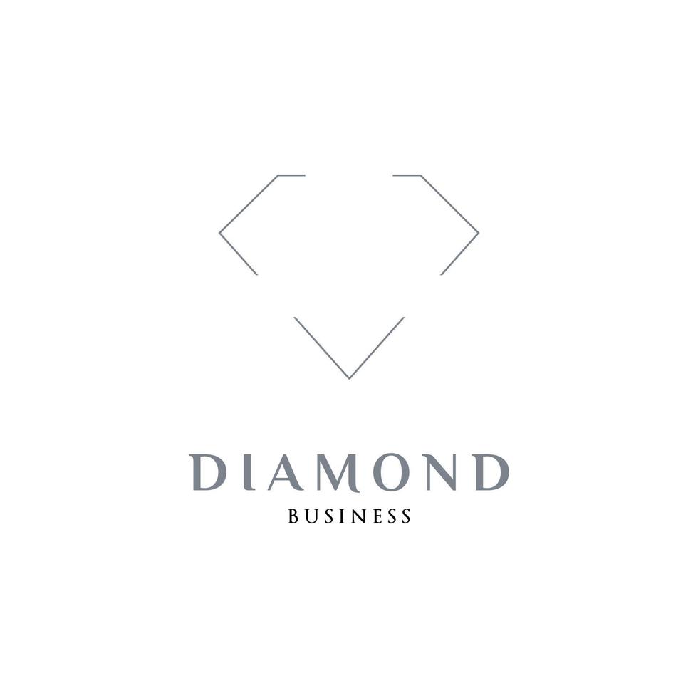 diamante icona logo design modello vettore