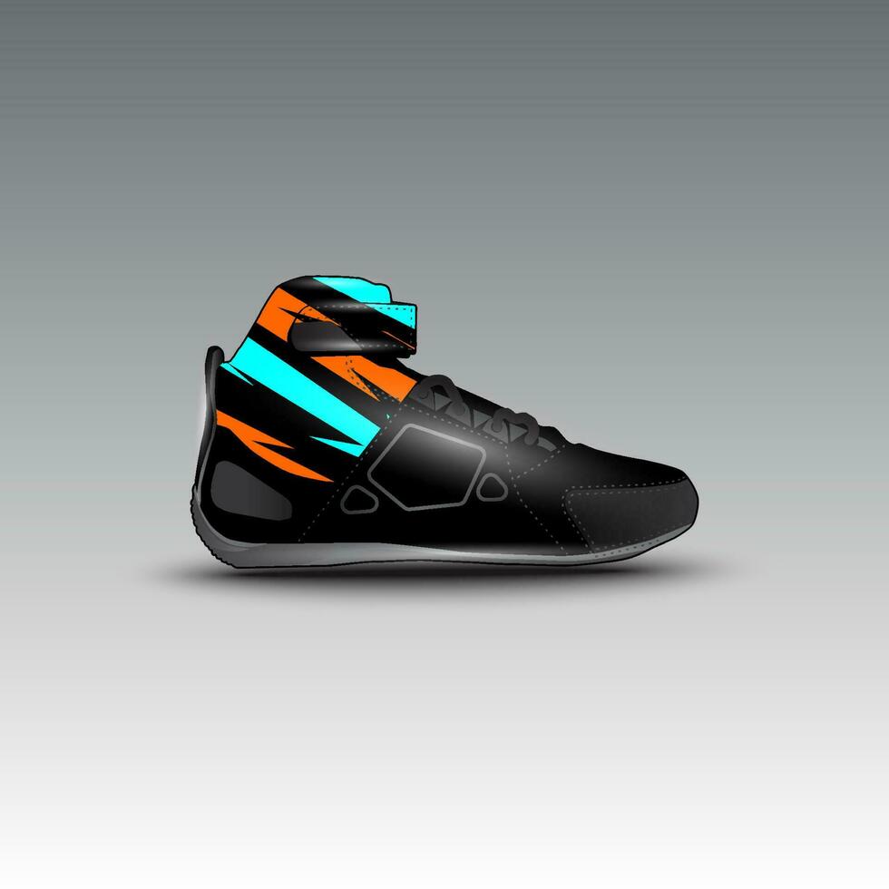 design di trascinare gara scarpe con gravis da corsa vettore motivo