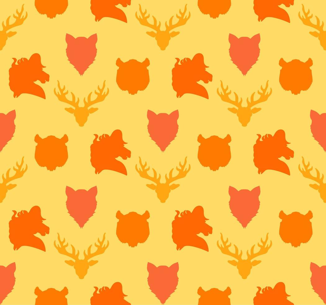 seamless pattern di fauna selvatica vettore