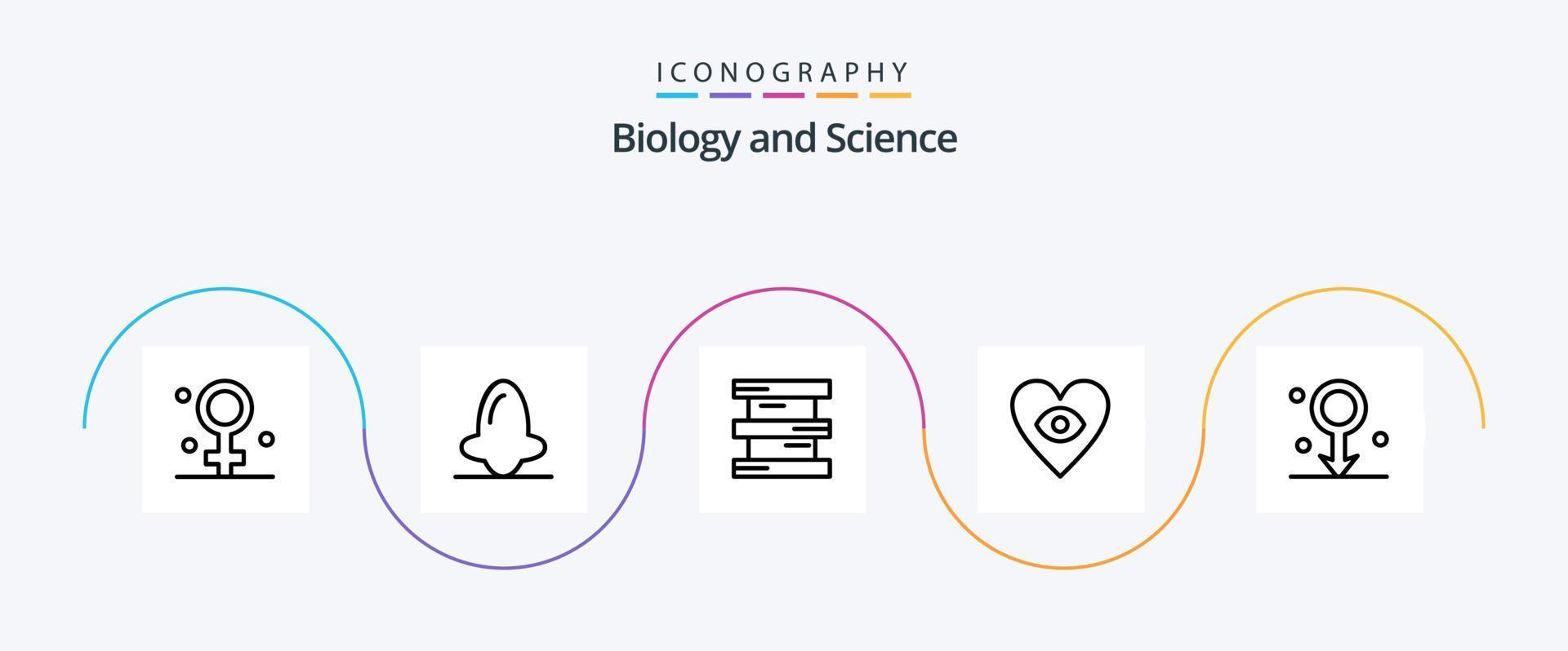 biologia linea 5 icona imballare Compreso maschio. amore. naso. cuore. pericoloso vettore