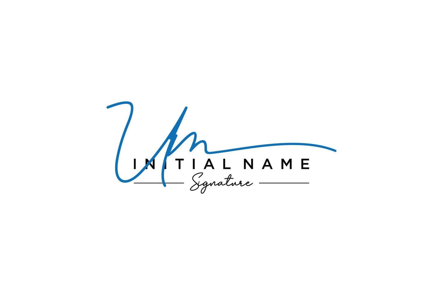 iniziale um firma logo modello vettore. mano disegnato calligrafia lettering vettore illustrazione.