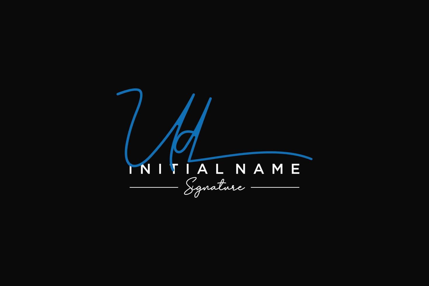 iniziale ud firma logo modello vettore. mano disegnato calligrafia lettering vettore illustrazione.