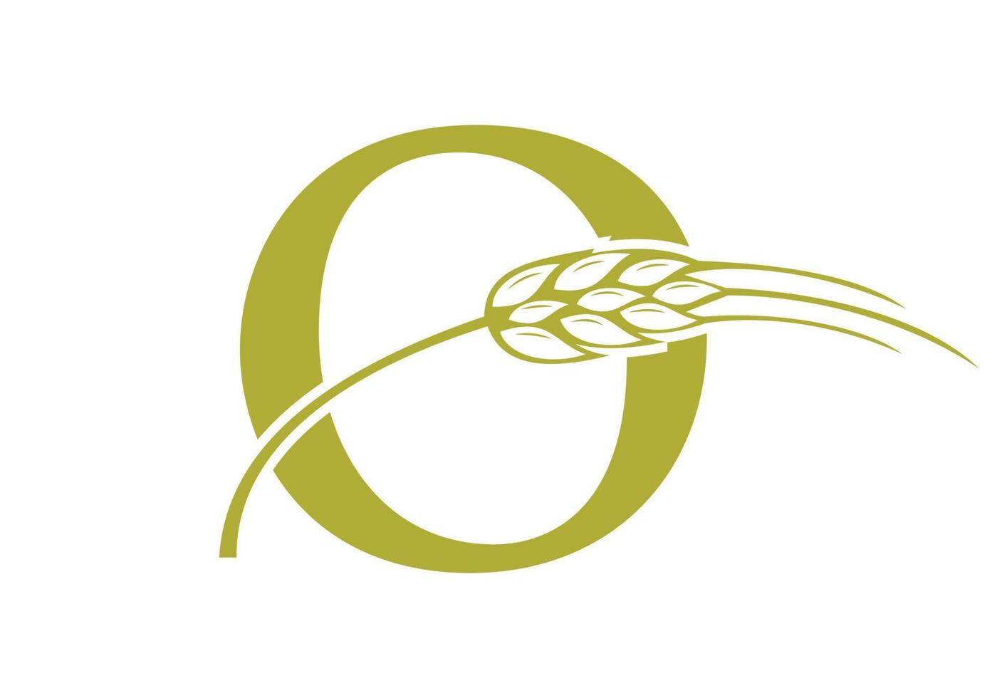 lettera o agricoltura logo azienda agricola vettore