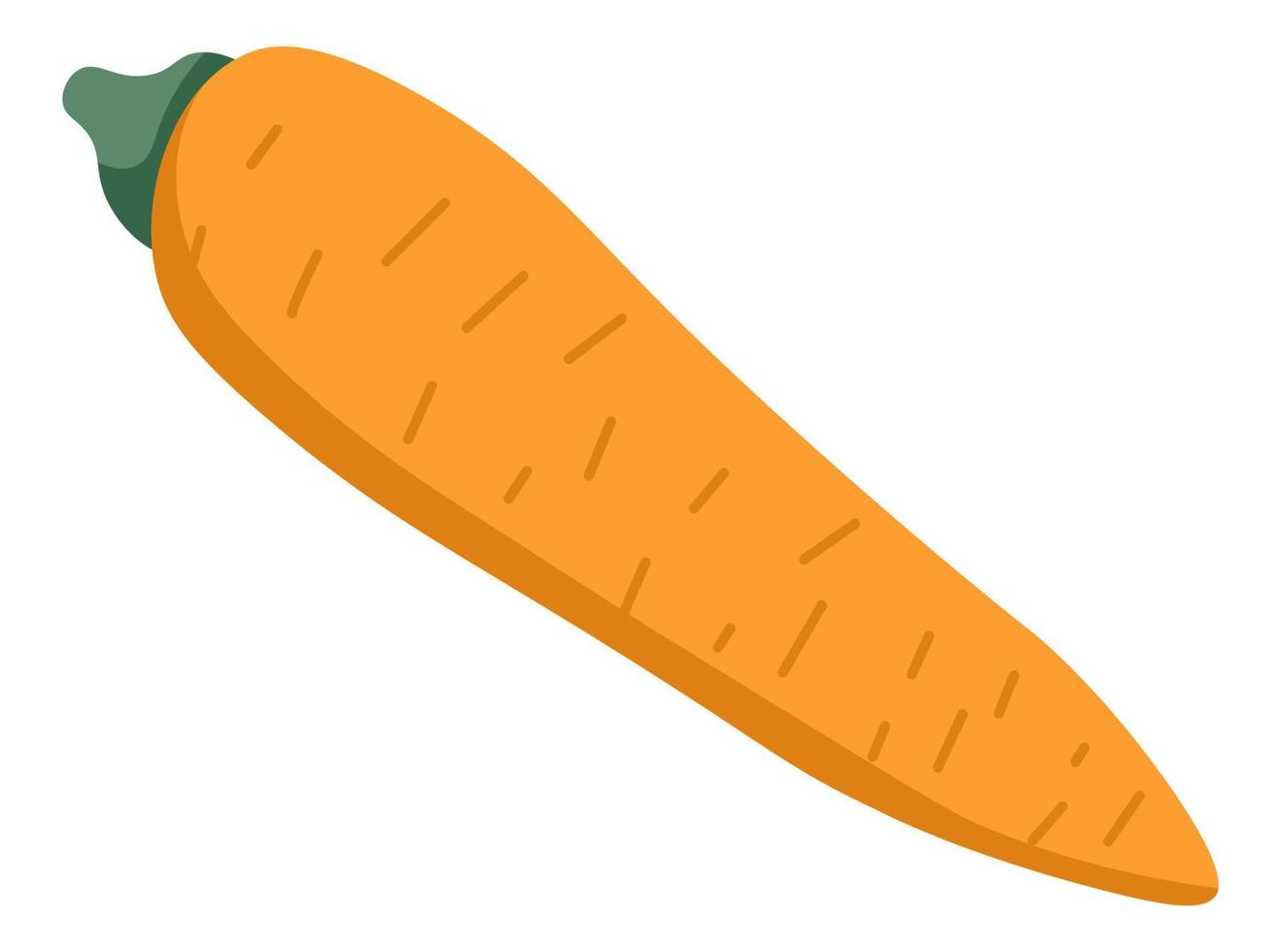 biologico carota verdura, gustoso naturale veggie vettore