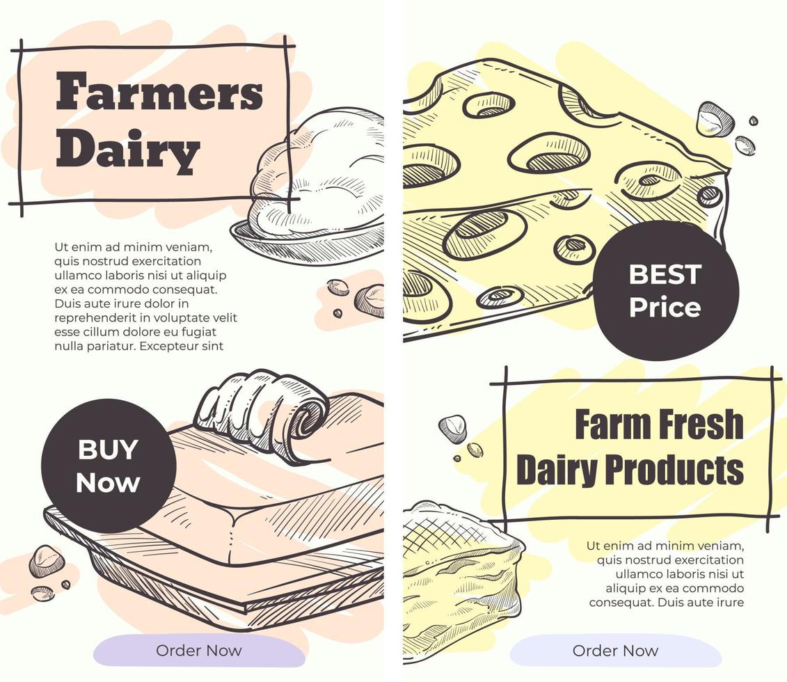 latteria agricoltori, biologico e fresco latte prodotti vettore