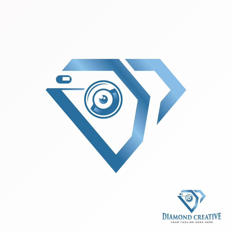 lettera o parola dc font nel linea diamante con lente telecamera Immagine grafico icona logo design astratto concetto vettore scorta. può essere Usato come un' simbolo relazionato per iniziale o fotografia