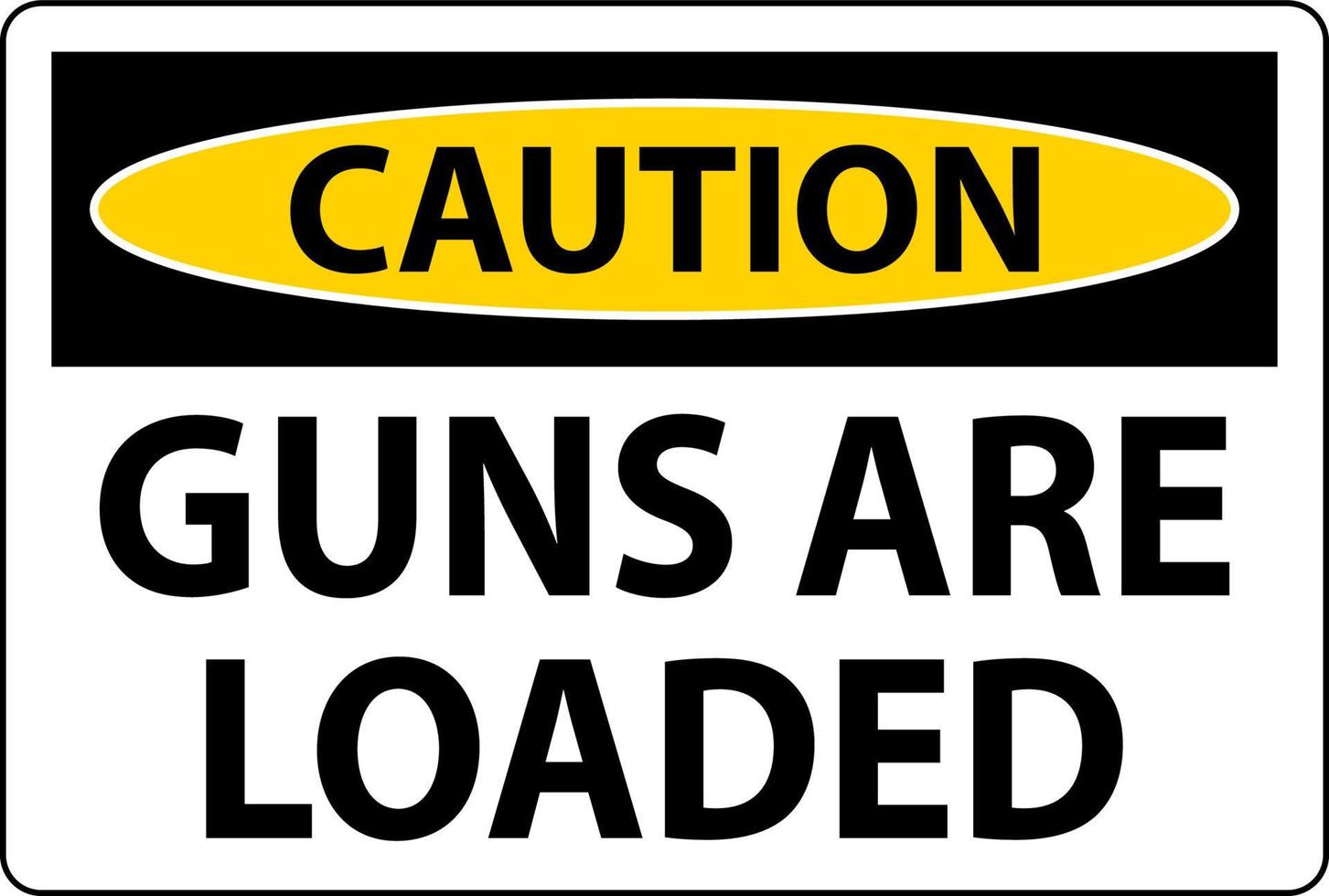 attenzione pistola proprietario cartello, pistole siamo caricato vettore