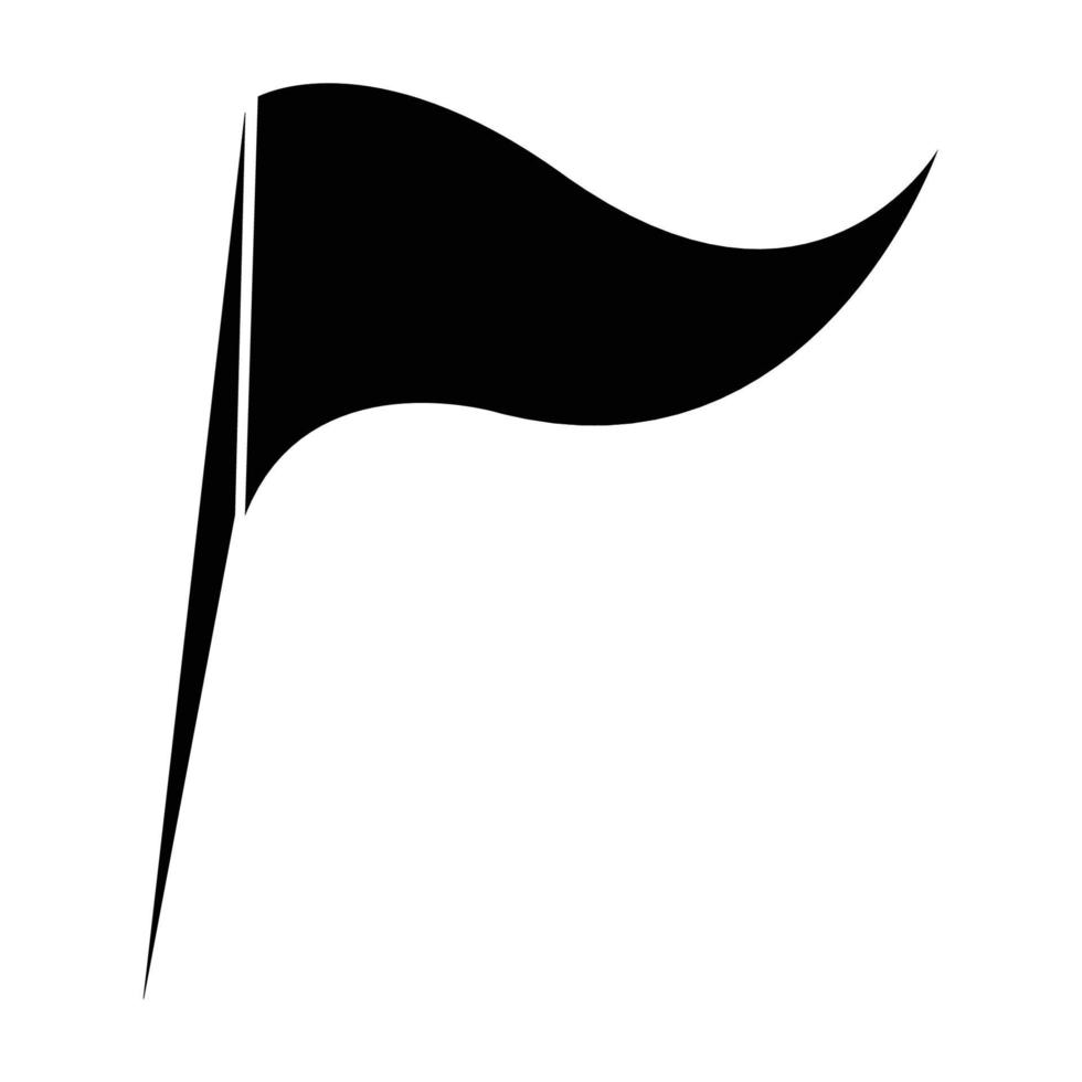 nero triangolo bandiera icona vettore