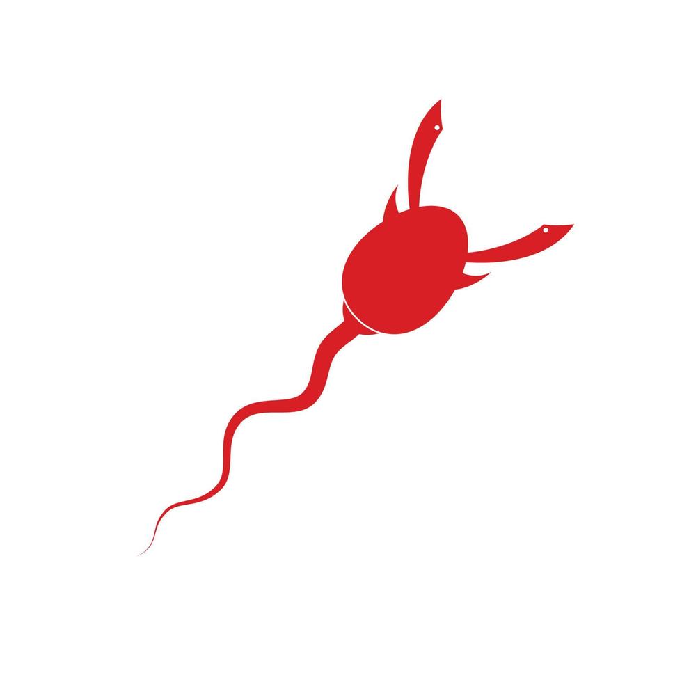 il male sperma logo illustrazione design vettore