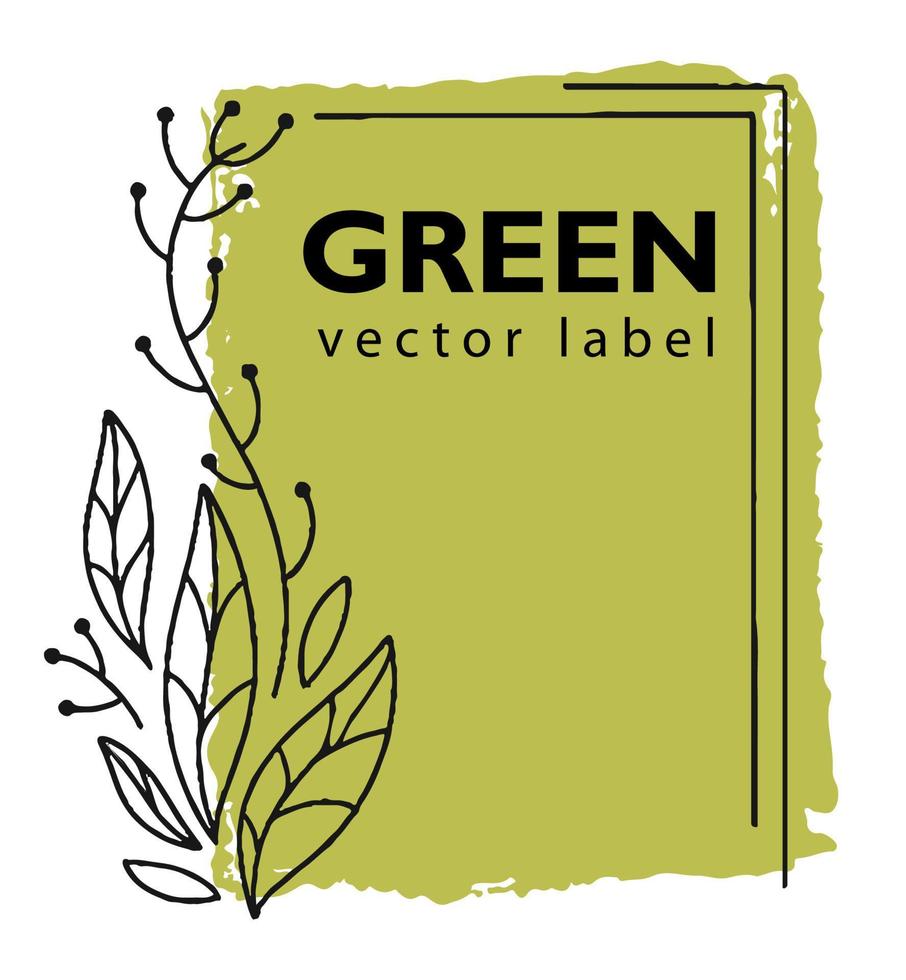 verde ecologico e naturale Prodotto etichetta logo vettore