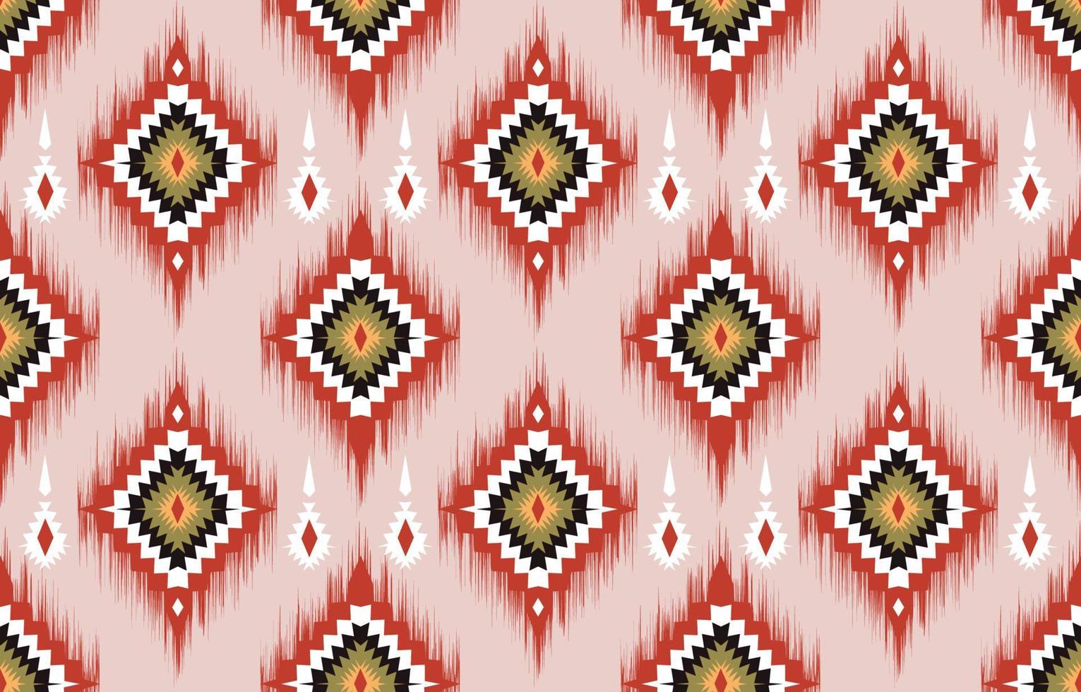 etnico senza soluzione di continuità modello. vettore geometrico tribale africano indiano tradizionale ricamo sfondo. boemo moda. ikat tessuto tappeto batik ornamento gallone tessile decorazione sfondo boho stile