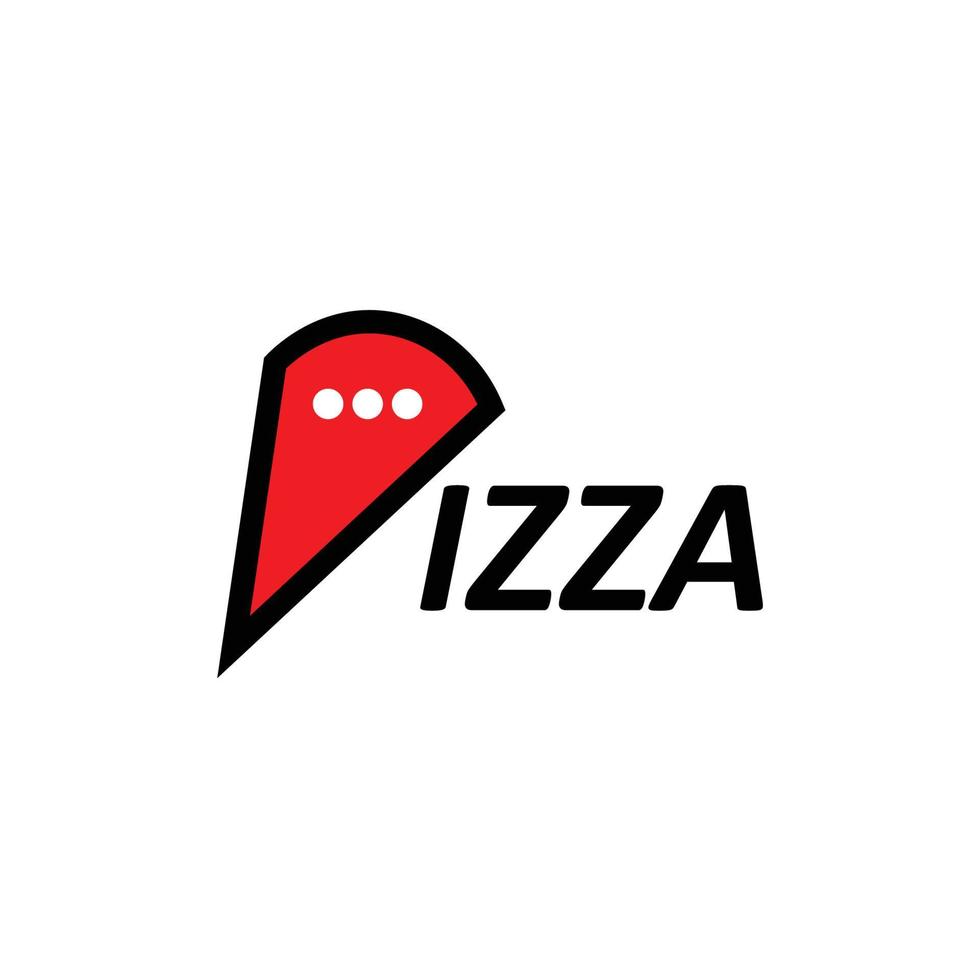 Pizza cibo italiano logo design simbolo vettore