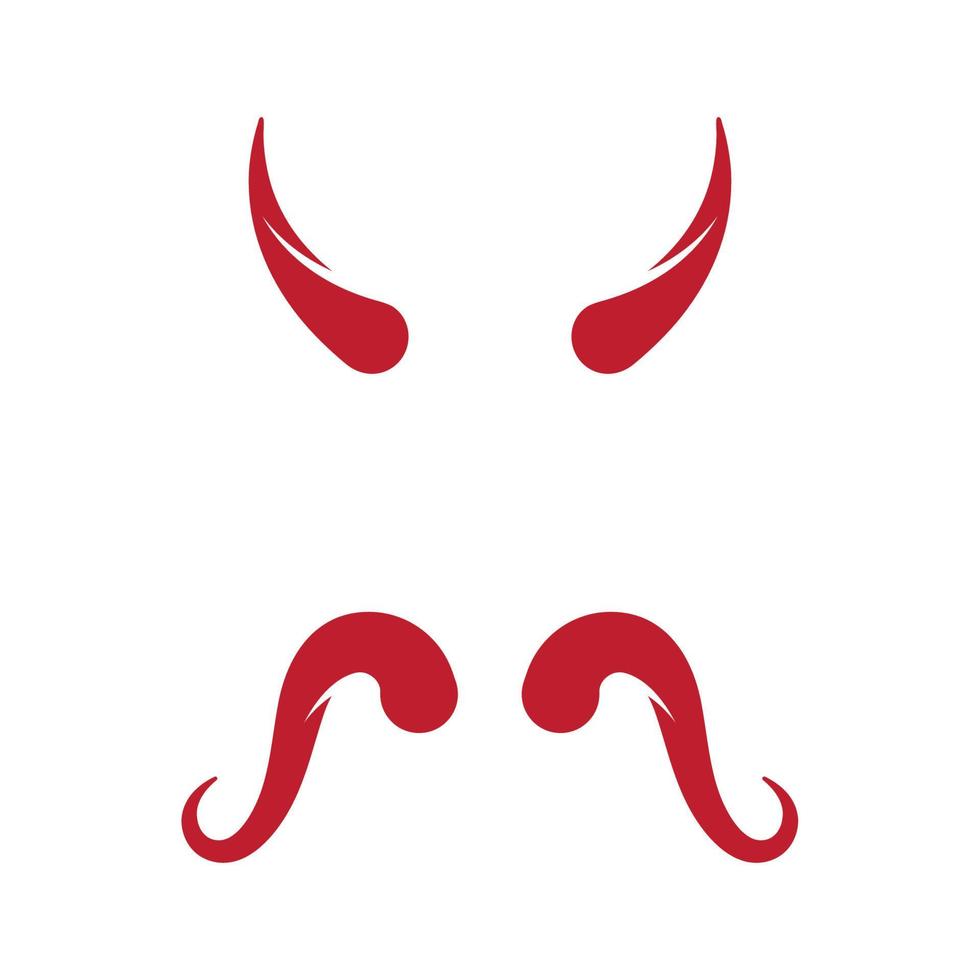 disegno dell'icona di vettore del corno del diavolo