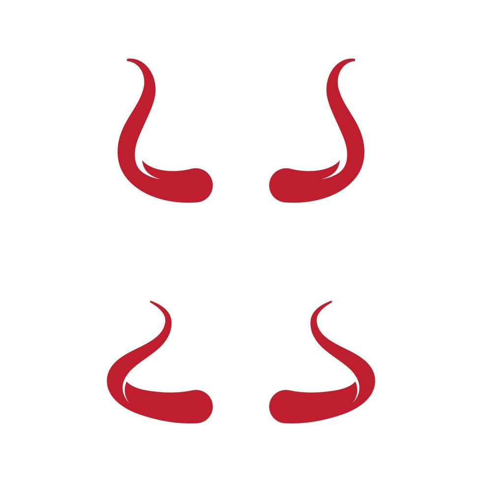 disegno dell'icona di vettore del corno del diavolo