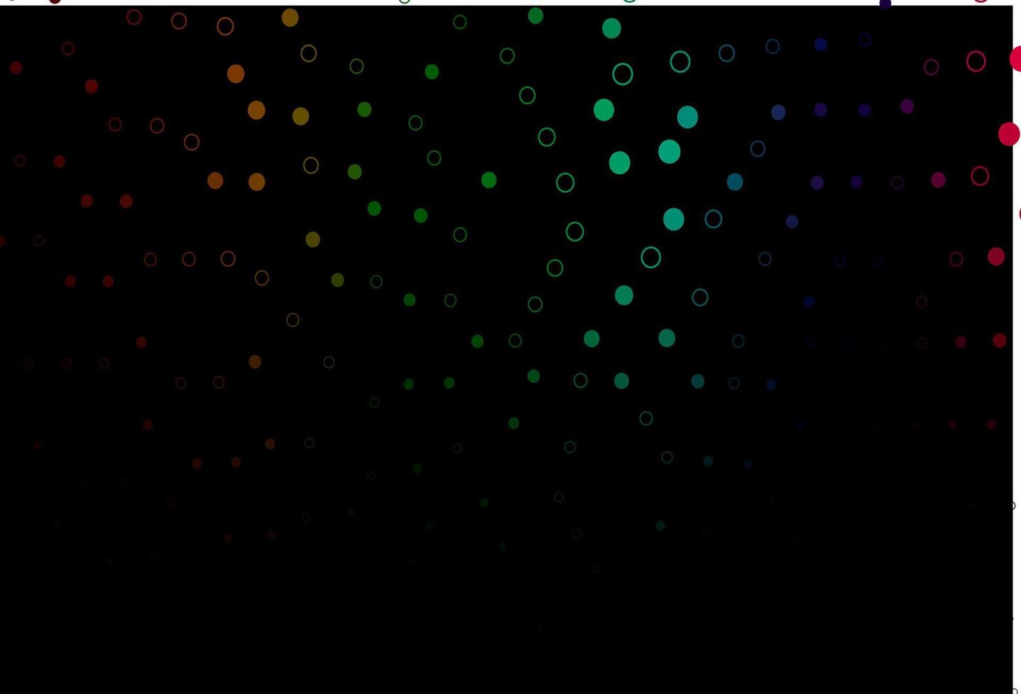 multicolore scuro, modello vettoriale arcobaleno con cerchi.