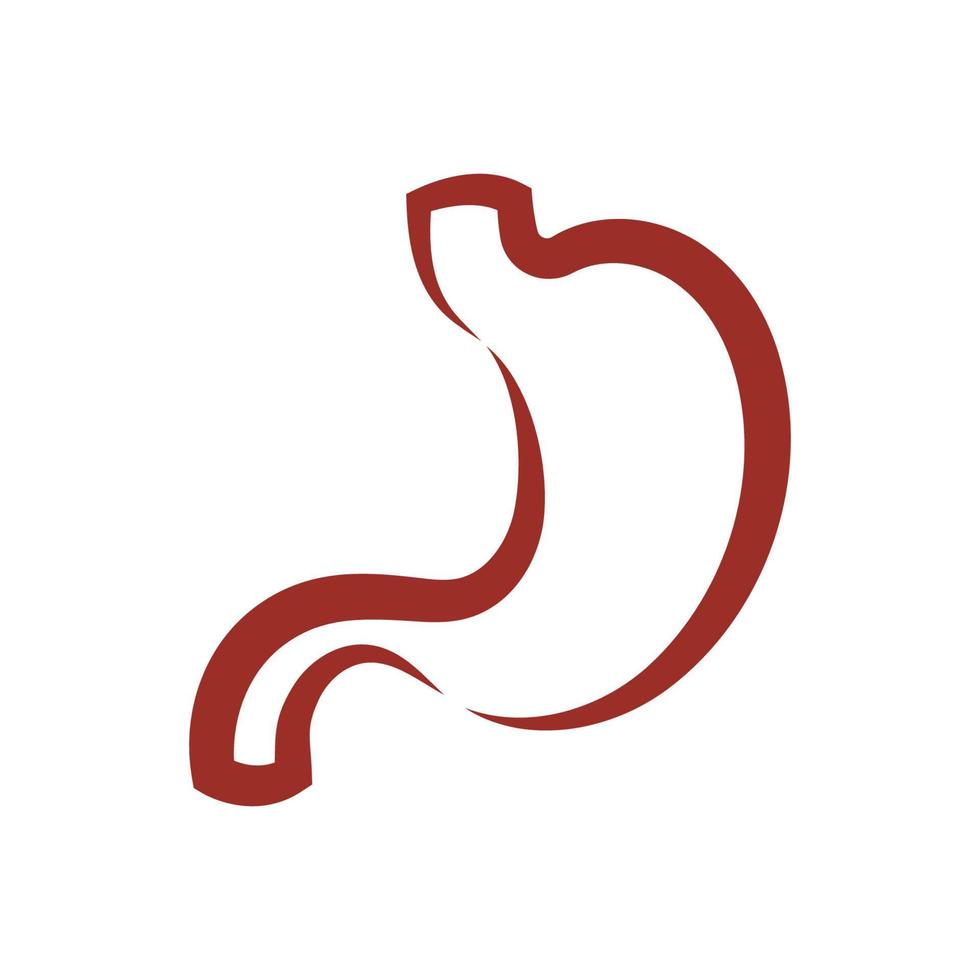 stomaco logo icona illustrazione vettore piatto e simbolo design