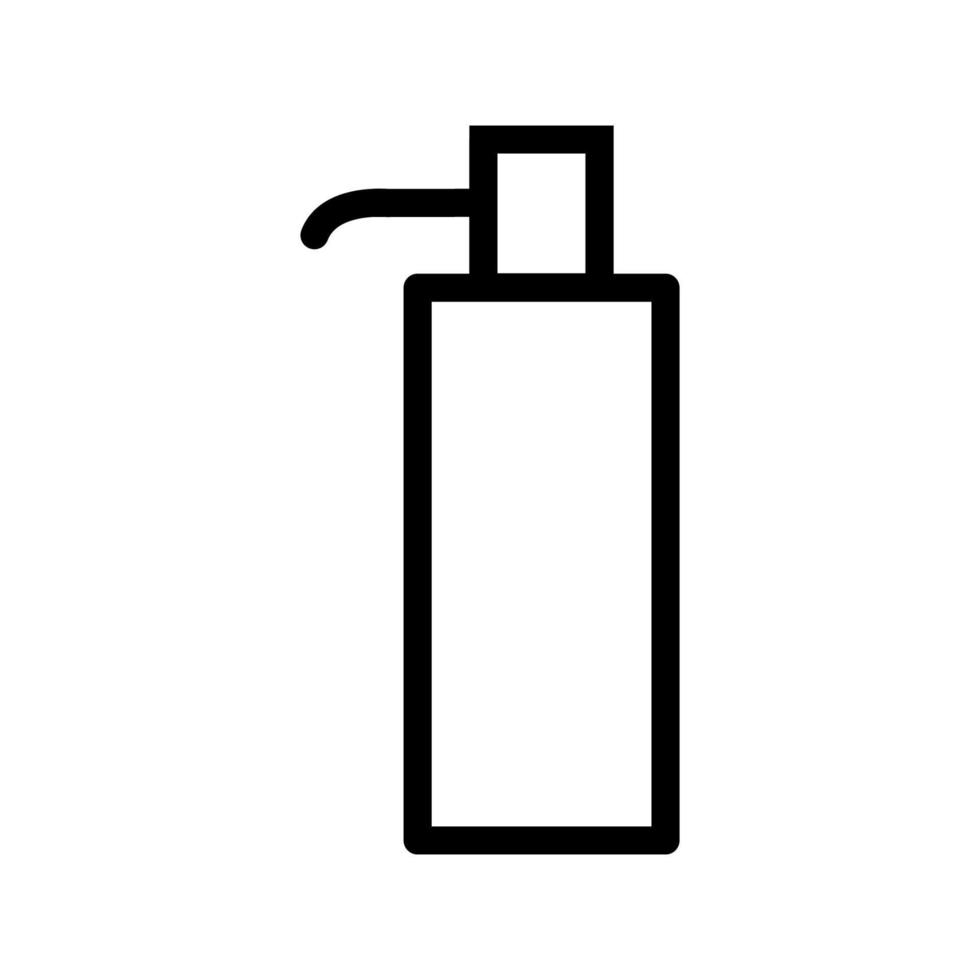 liquido sapone icona linea isolato su bianca sfondo. nero piatto magro icona su moderno schema stile. lineare simbolo e modificabile ictus. semplice e pixel Perfetto ictus vettore illustrazione