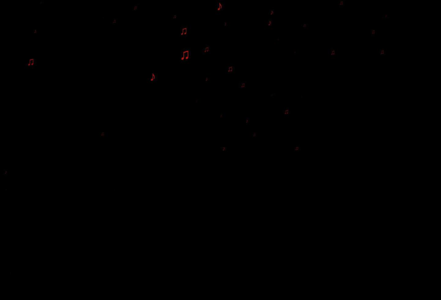 modello vettoriale rosso scuro con simboli musicali.