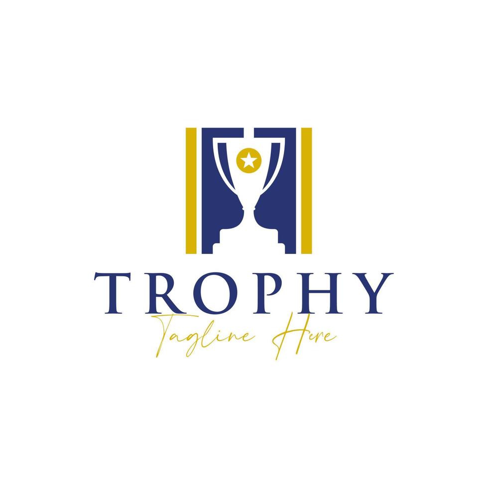 premio trofeo vettore illustrazione logo design