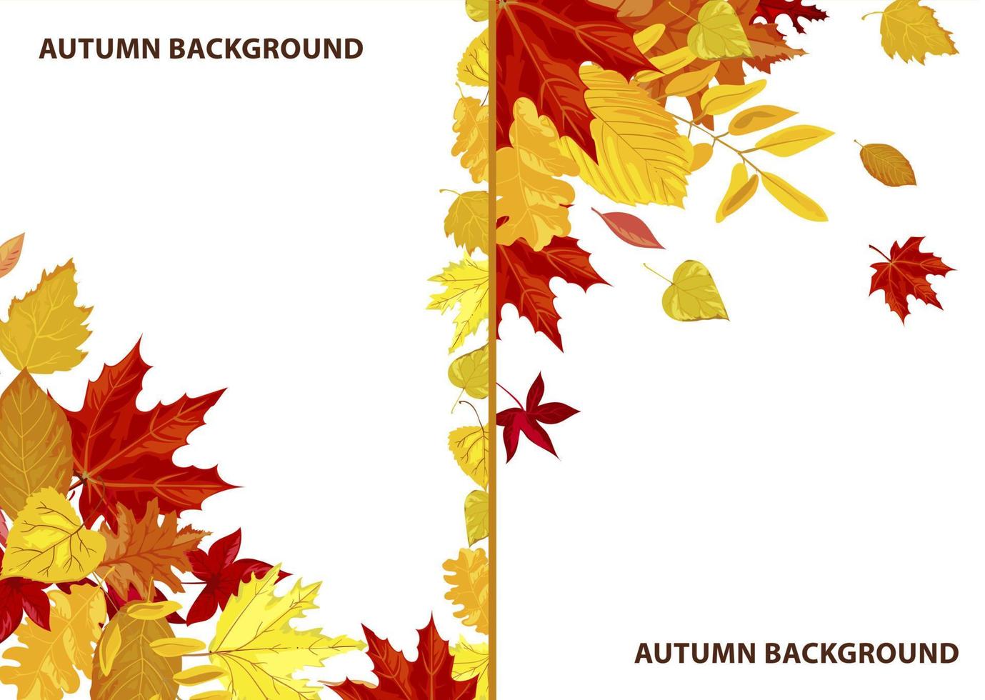 autunno sfondo, autunno stagione telaio con foglia vettore