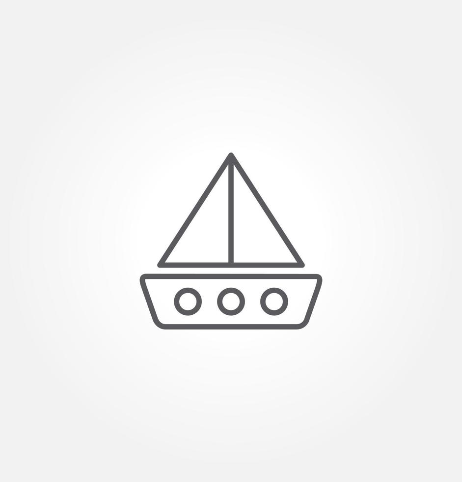 barca a vela icona vettore illustrazione logo modello per molti scopo. isolato su bianca sfondo.