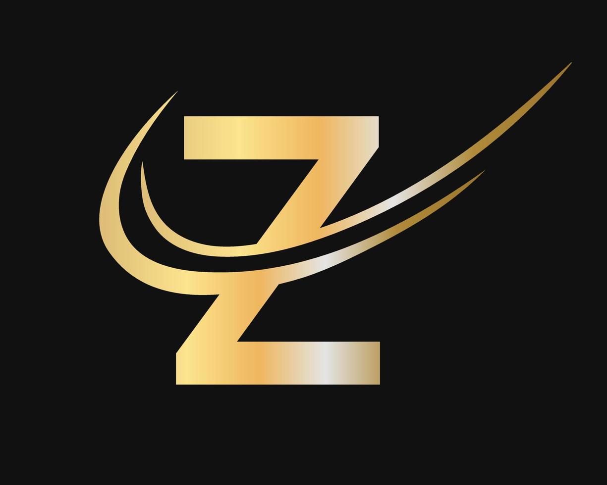 iniziale monogramma lettera z logo design con lusso concetto vettore