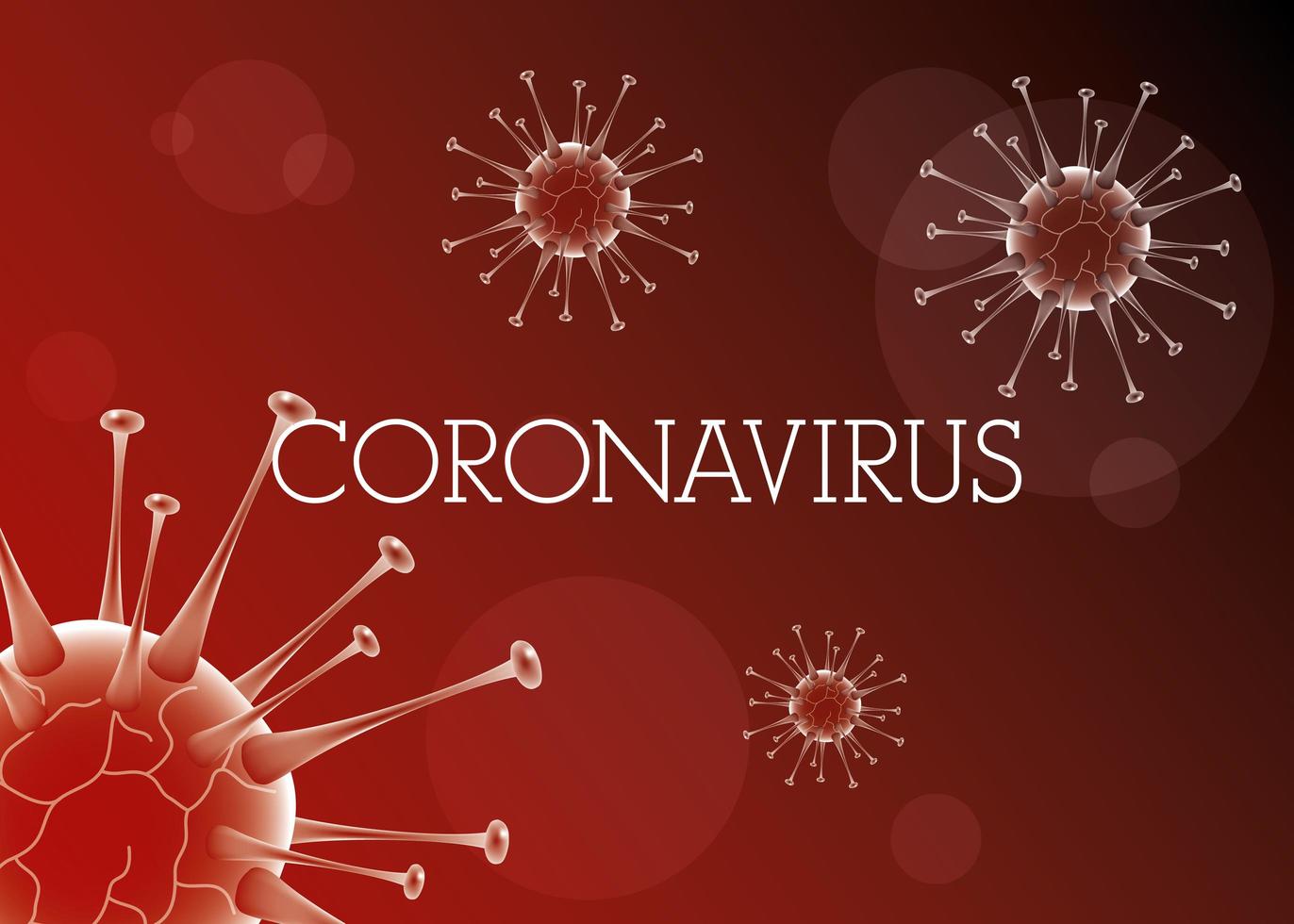 bandiera rossa scientifica del coronavirus vettore