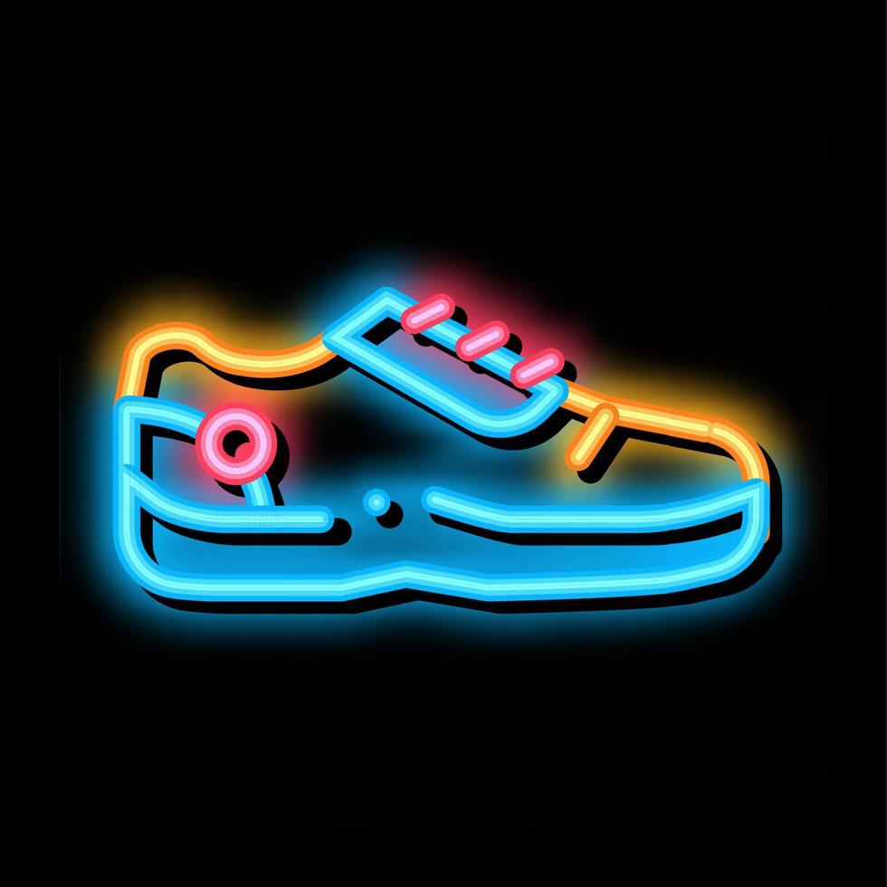 speciale gli sport scarpe neon splendore icona illustrazione vettore