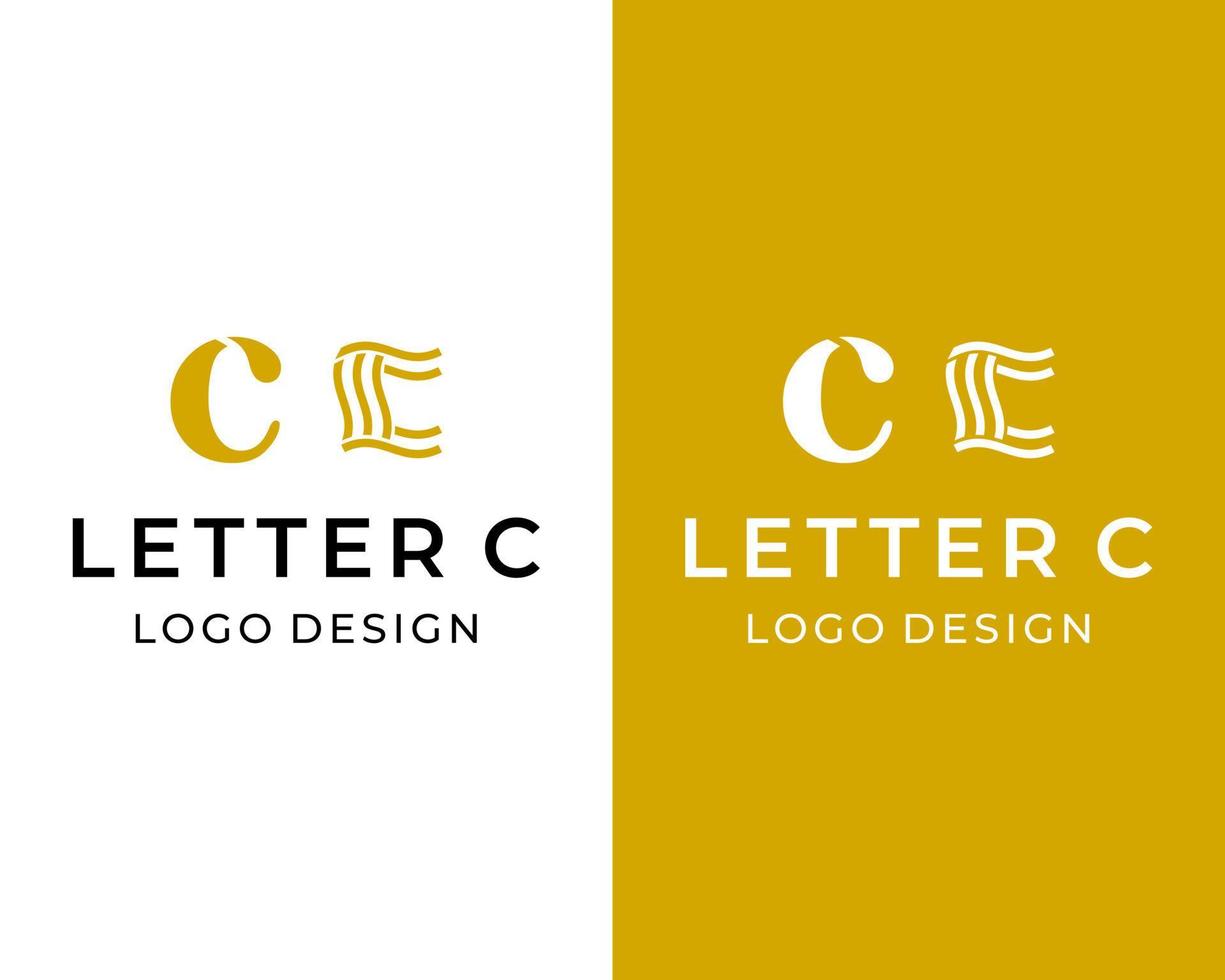 c lettera monogramma attività commerciale logo design. vettore