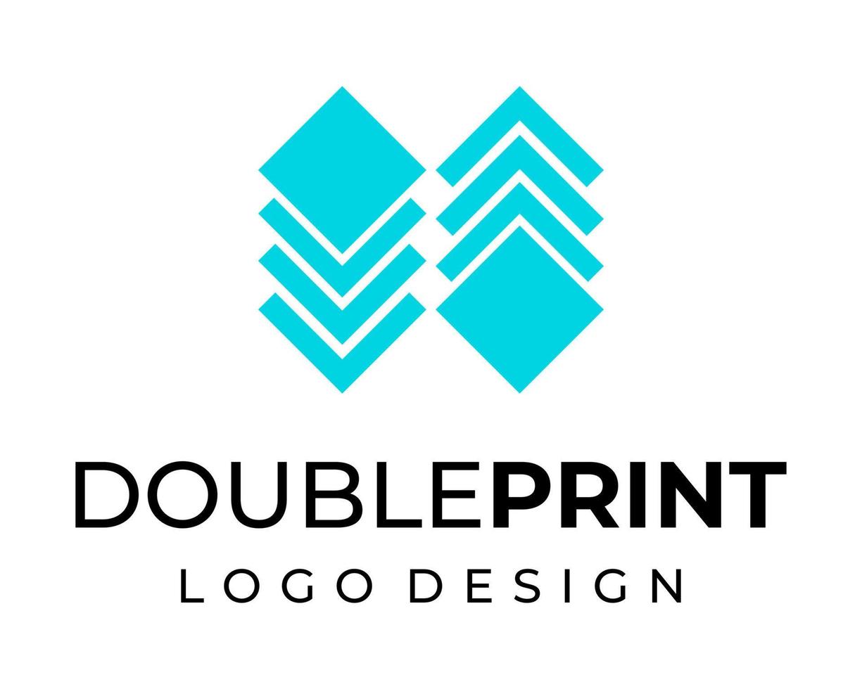 stampa stampa, carta, tecnologia industria logo design. vettore