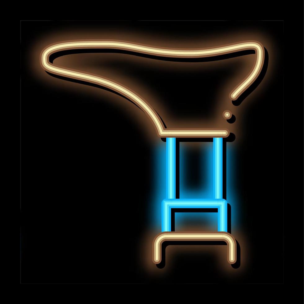 gamba riparazione attrezzo neon splendore icona illustrazione vettore