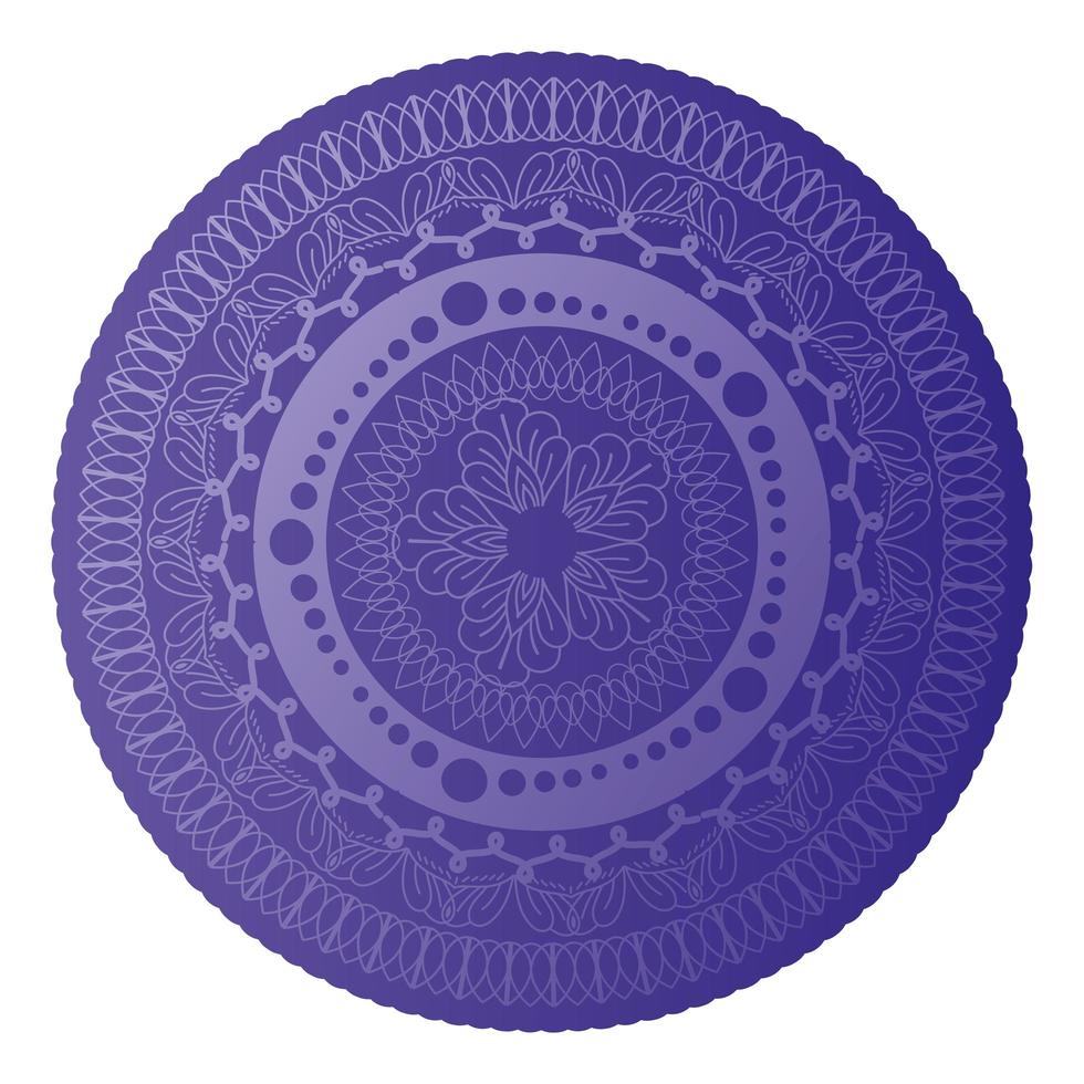 mandala di colore viola chiaro vettore