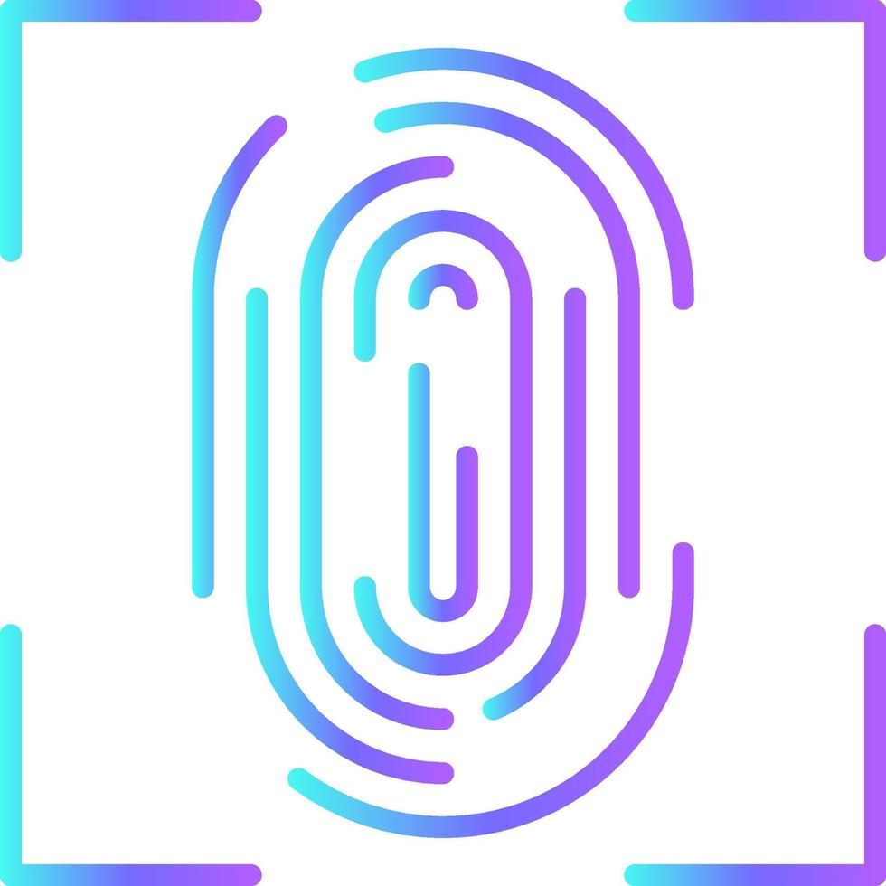 impronta digitale Fintech avviare icone con blu pendenza schema stile vettore
