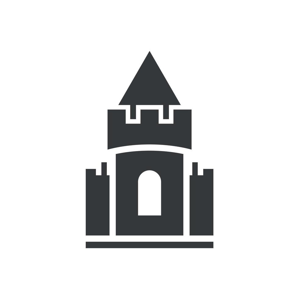 semplice illustrazione sabbia castello modificabile logo simbolo design vettore