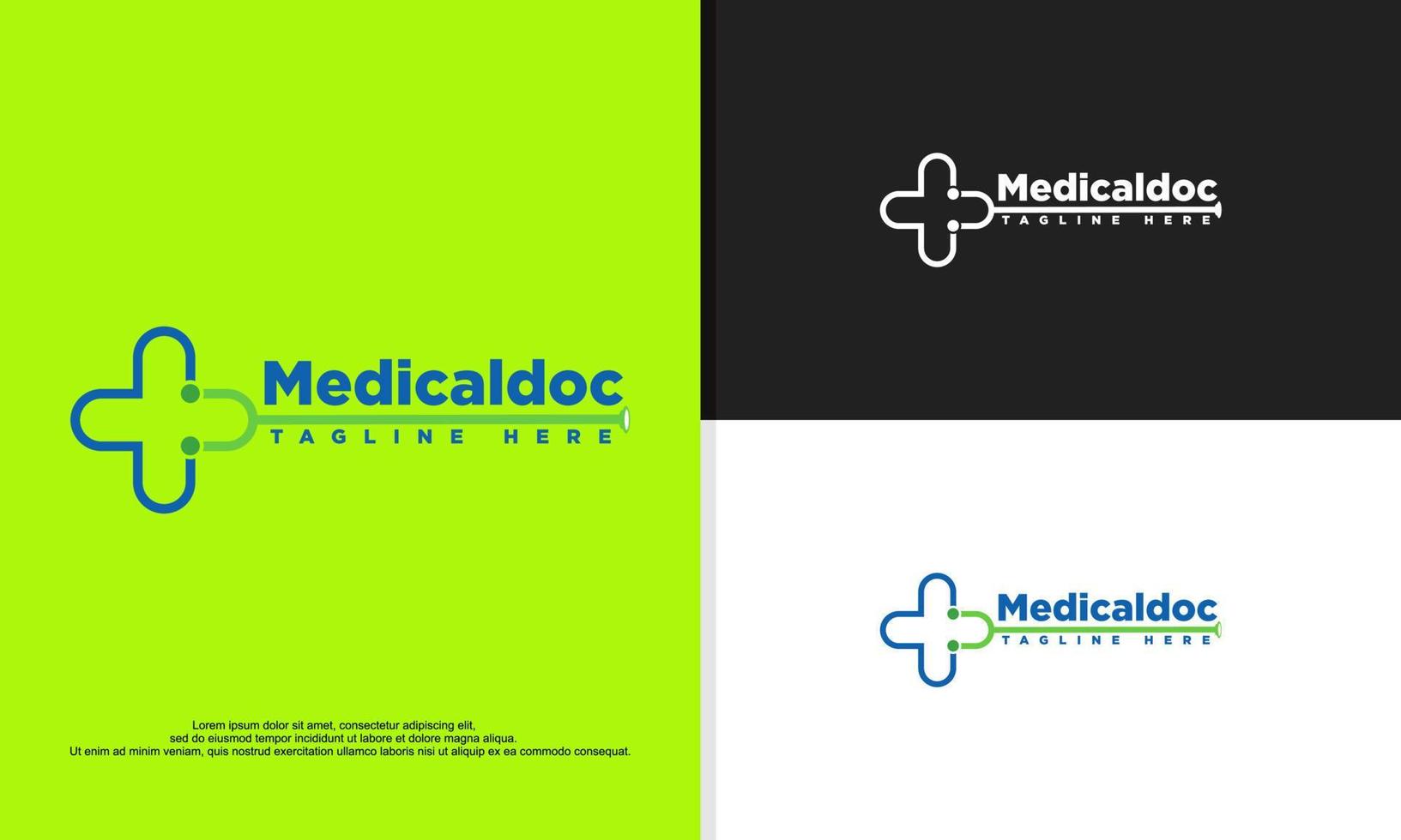 semplice medico logo design illustrazione vettore