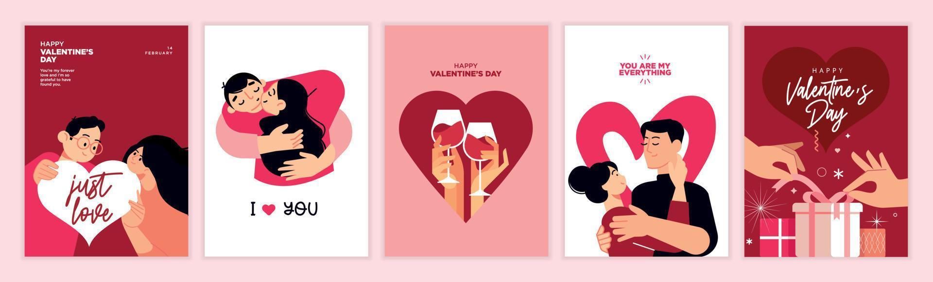 contento san valentino giorno. vettore illustrazione concetti per sfondo, saluto carta, sito web e mobile sito web striscione, sociale media striscione, marketing Materiale.