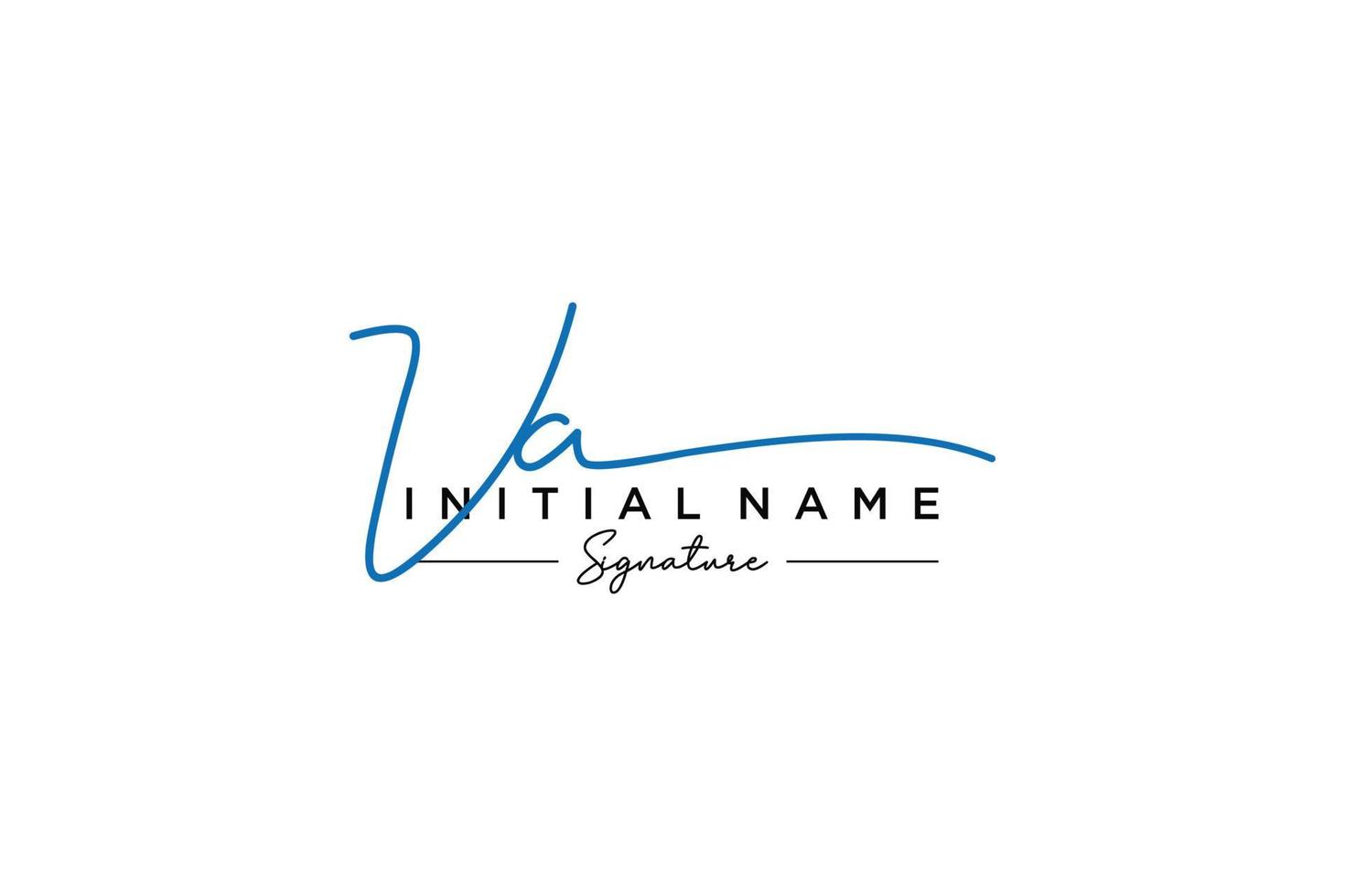 iniziale va firma logo modello vettore. mano disegnato calligrafia lettering vettore illustrazione.